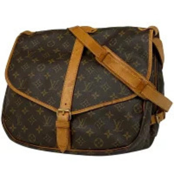 Louis Vuitton Handbags - Louis Vuitton Saumur Crossbody Shoulder Bag Monogram Brown